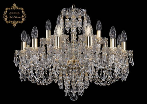 Подвесная хрустальная люстра 11.23 Art Classic 11.23.12+6.220.Gd.Dr