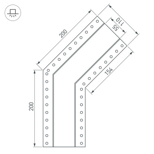 Угол Arlight 030129