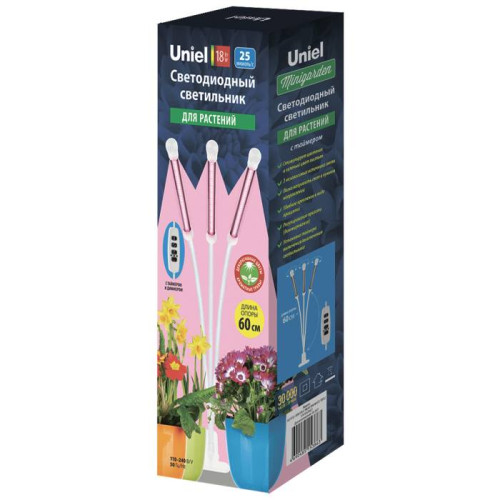 Лампа для растений Uniel ULT-P33-18W/SPLE/TM/60 IP40 WHITE TRIPLE