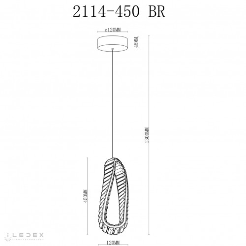Светильник подвесной ILedex Woodstock 2117-450 BR