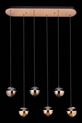 Светильник подвесной LEON Jelly LE7711/6L Gold/Black Chrome