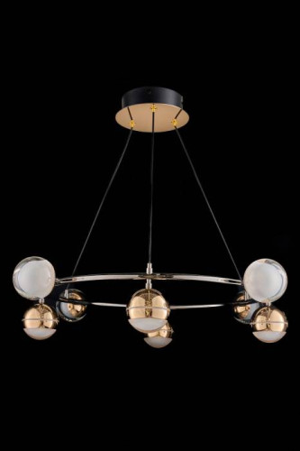 Подвесная люстра LEON Lilith LE7709/8 Black Chrome/Gold