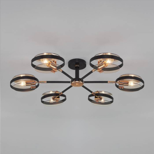 Потолочная люстра Eurosvet Gallo 70121/6 черный Smart