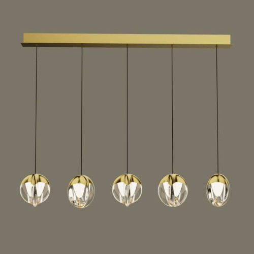 Светильник подвесной Delight Collection MD24001033 MD24001033-5B gold/clear