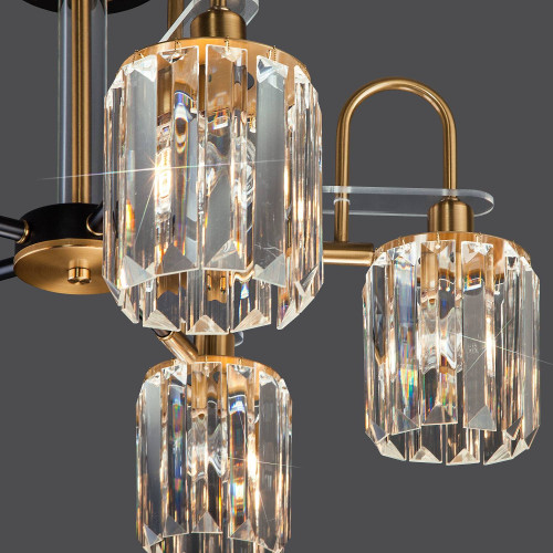 Потолочная люстра Eurosvet Tenia 70090/5 черный Smart