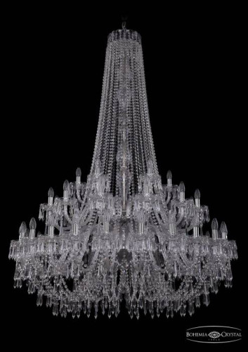 Подвесная хрустальная люстра 1403 Bohemia 1403/24+12+6/460/h-177/2d Ni