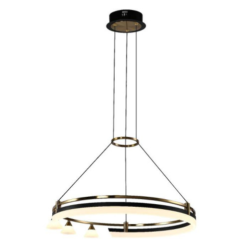 Подвесная люстра Gerhort G52121 G52121/1+3R GD+BK WT