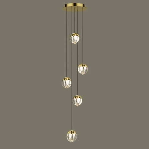 Светильник подвесной Delight Collection MD24001033 MD24001033-5A gold/clear