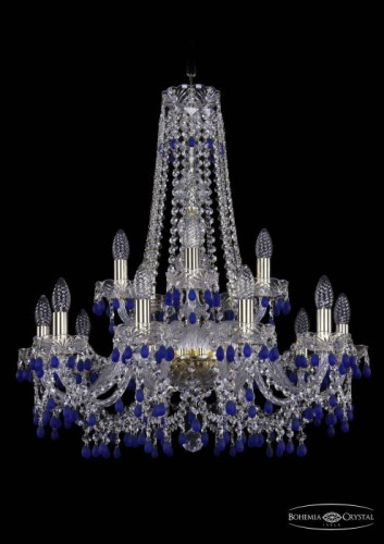 Подвесная хрустальная люстра 1410 Bohemia 1410/10+5/240/h-75 G V3001
