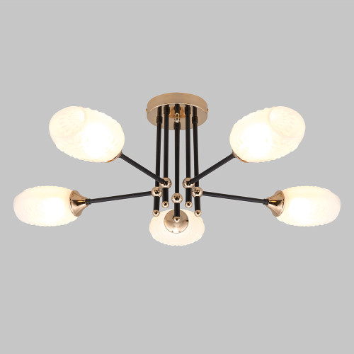 Люстра потолочная 5*Е27 MD.4144-5-S-BK+FGD