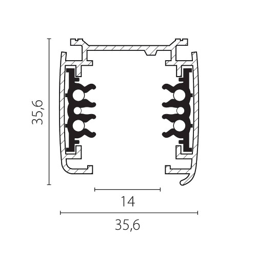 Шинопровод Lightstar Quattro-Dali 504028-DALI