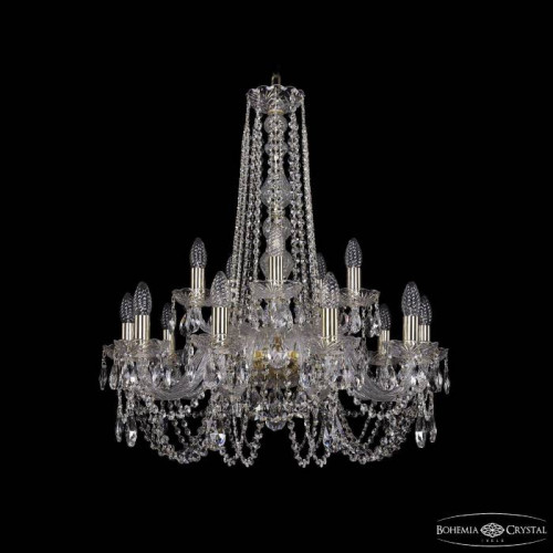 Подвесная хрустальная люстра 1402 Bohemia 1402/10+5/240/h-75 G