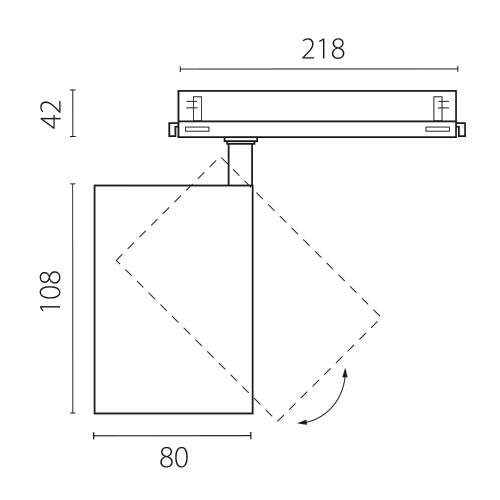 Трековый светильник Lightstar Alta Base A5347DALI