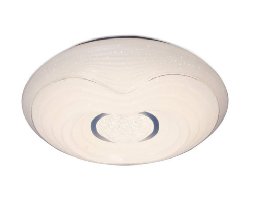 Потолочный светодиодный светильник Ambrella Orbital Crystal Sand FS1234 WH 48W D390