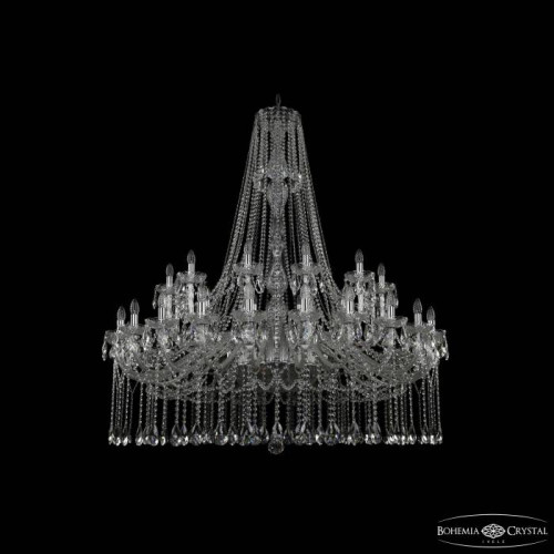 Подвесная хрустальная люстра 1413 Bohemia 1413/24+12/530/h-160 Ni