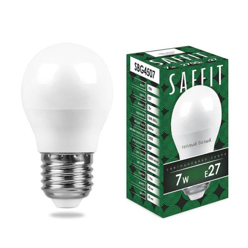 Светодиодные лампочки Saffit 55036 (E27)  (7Вт)  (2700K) 