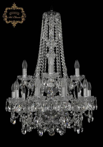 Подвесная хрустальная люстра 11.25 Art Classic 11.25.10+5.200.2d.h-84.Cr.Sp