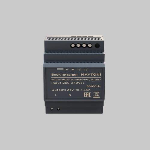 Блок питания PSL016 24В 100Вт IP20 Maytoni Блоки питания 24В 821017