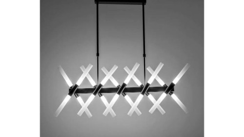 Люстра на штанге Lumina Deco Alford LDP 6036-20 BK