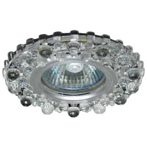 Светильник MR16+LED 3W 4000K встраиваемый ПОЛИКРИСТАЛЛ, AL/CLEAR+GREY IL.0027.0922