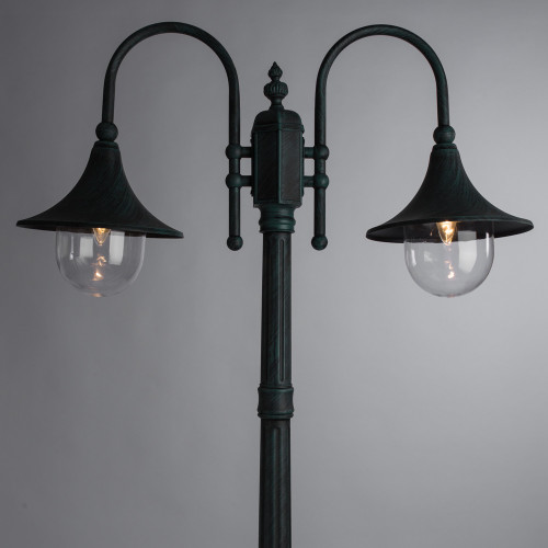 Столб фонарный уличный Arte Lamp MALAGA A1086PA-2BG