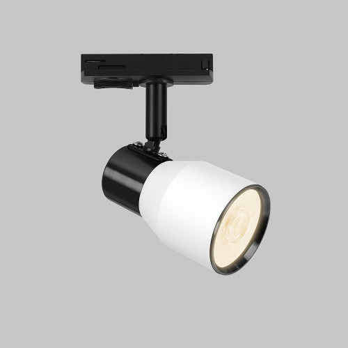 Светильник спот GU10 для трековой системы 1 фазный трек 220В, макс 50Вт, Белый/Черный IL.0010.0019-WBK