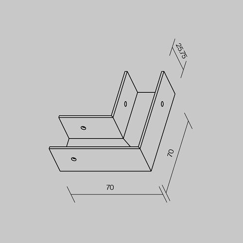Коннектор угловой для профиля Elasity IP Maytoni Elasity IP O-TR001-AC90-W