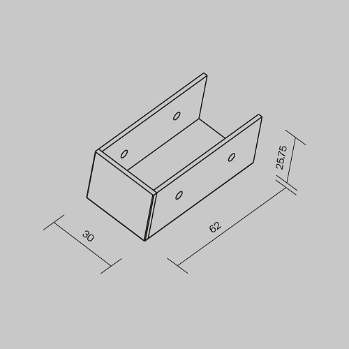 Заглушка к профилю Elasity IP Maytoni Комплектующие для уличной трековой системы Elasity IP O-TR001-EC-W