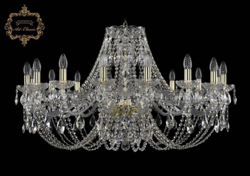 Подвесная хрустальная люстра 11.21 Art Classic 11.21.16.360.Gd.Sp