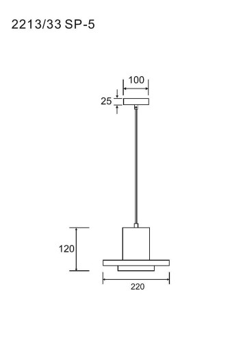 Светильник подвесной Divinare Cottero 2213/33 SP-5