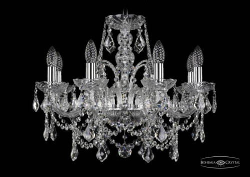 Подвесная хрустальная люстра 1411 Bohemia 1411/8/195 Ni Leafs