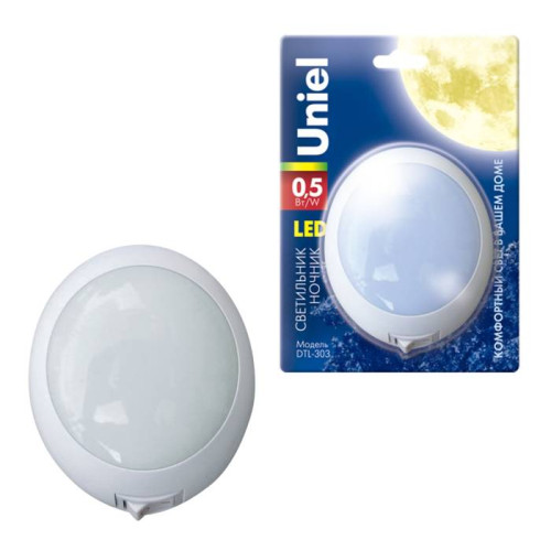 Детский ночник Uniel DTL-303-Круг/White/3Led/0,5W