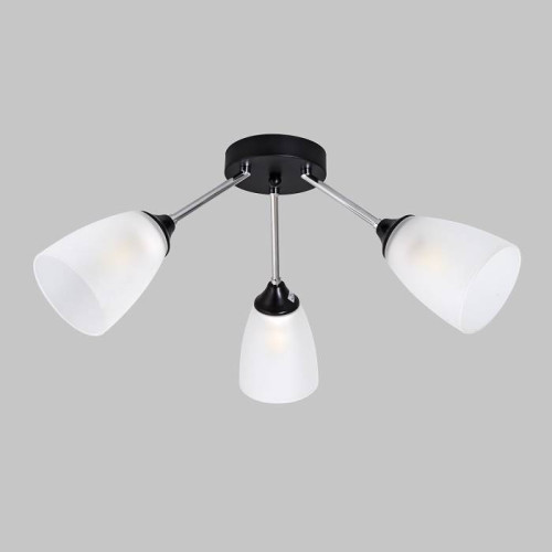 Люстра потолочная, 3*E27, черный+хром MD.2167-3-S-BK+CH