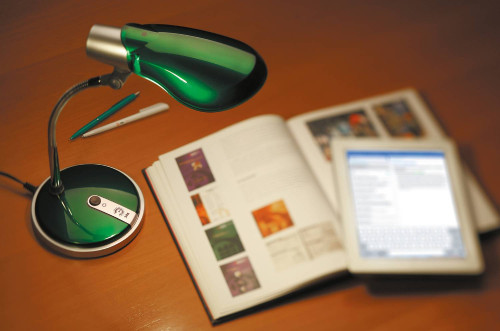 Офисная настольная лампа ЭРА NE-301-E27-15W-GR