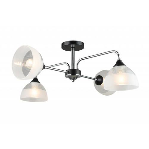 Люстра потолочная 4*Е27 MD.4196-4-S-CH+BK