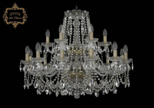 Подвесная хрустальная люстра 11.25 Art Classic 11.25.12+6.300.2d.Br.Sp