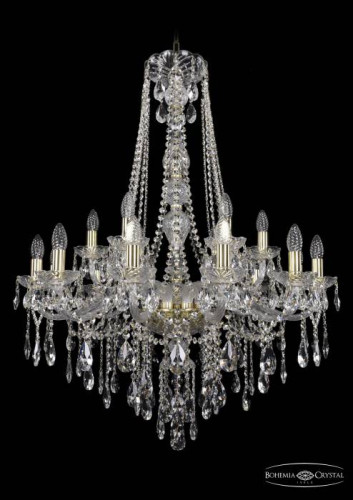 Подвесная хрустальная люстра 1415 Bohemia 1415/12+6/300/h-108 G