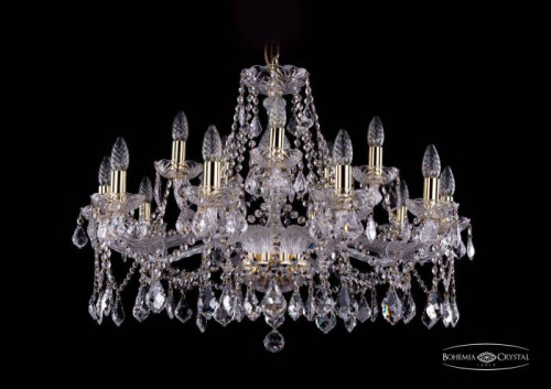 Подвесная хрустальная люстра 1413 Bohemia 1413/10+5/300 G Leafs