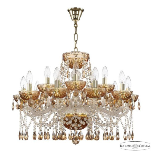 Подвесная люстра Bohemia 5413 5413/10+5/240 G Amber/M-1G K721