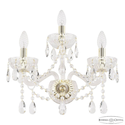 Настенное бра Bohemia 5413 5413B/2+1/165 G Clear/M-1G