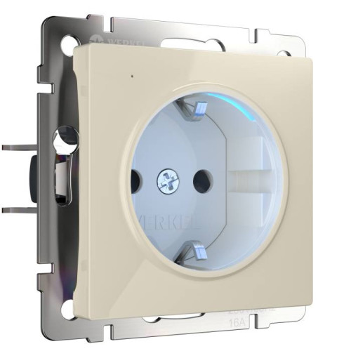 Розетка Werkel Встраиваемые механизмы слоновая кость W1171403/ Розетка с подсветкой (слоновая кость)