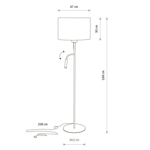 Торшер Nowodvorski Hotel Plus 9072