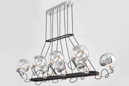 Подвесная люстра Lumina Deco Marseo LDP 9110-8-PR BK+CHR