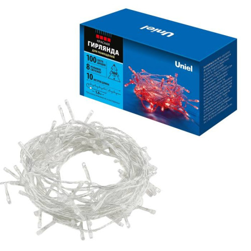 Гирлянда Uniel ULD-S1000-100/DTA RED IP20