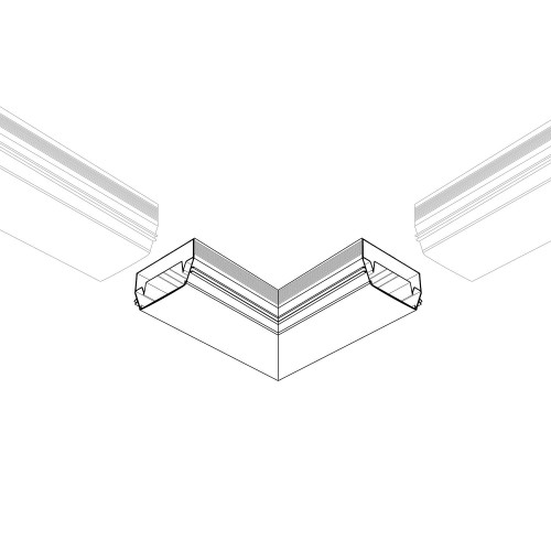 Прямой угол для соединения двух профилей Arlight 041202