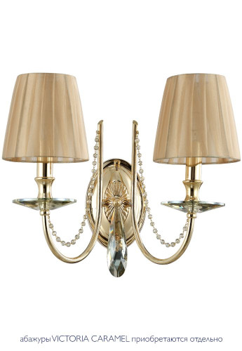 Настенное бра Crystal Lux Victoria VICTORIA AP2 GOLD/AMBER
