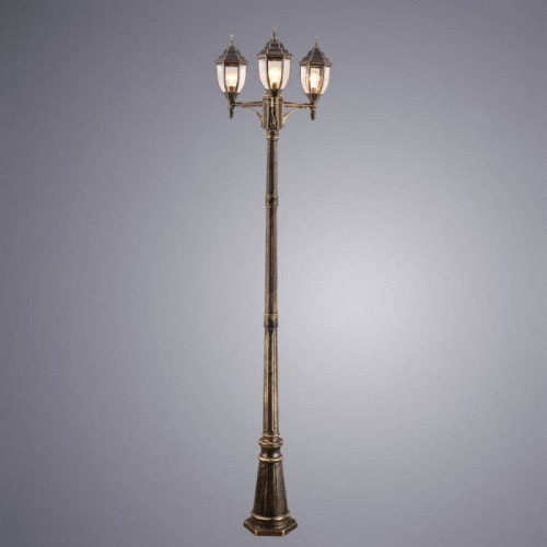 Столб фонарный уличный Arte Lamp Pegasus A3151PA-3BN