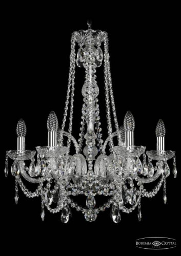 Подвесная хрустальная люстра 1411 Bohemia 1411/6/195/h-62 Ni