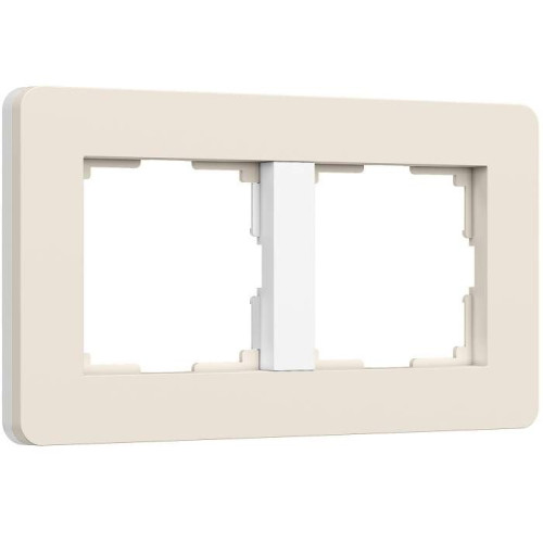 Рамка Werkel Split айвори/белый, soft-touch W0023066/ Рамка на 2 поста Split (айвори/белый, soft-touch)