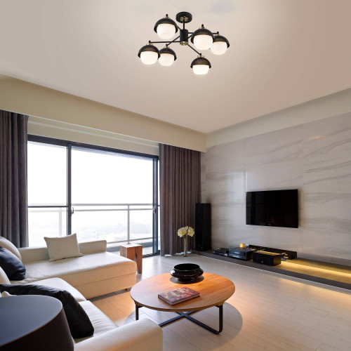 Потолочная люстра Eurosvet Nocciola 70106/6 черный Smart